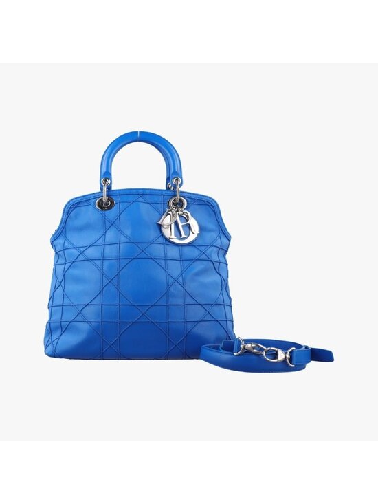 Christian Dior Handbags - Dior Granville Blue Lambskin